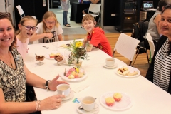 Guests at table - Tamsyn Lyn and kids